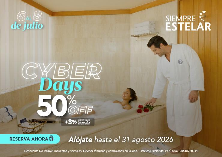 Cyber Days 50% Off ▪️◾◼️ ESTELAR Miraflores Perú - Lima Cyber Days 50% Off ▪️◾◼️ ESTELAR Miraflores Perú - Lima